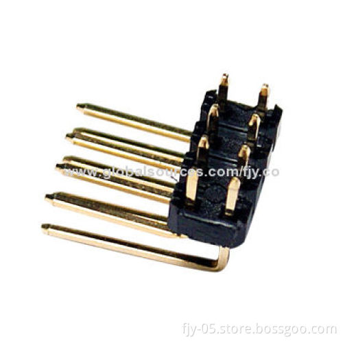 PH2.54 Pin Header, 2*4P R/A Chamfering, Lengthened PBT